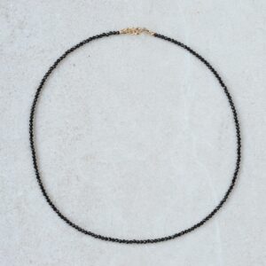 Black Tourmaline Choker , [enbm1923] Black Tourmaline Necklace , Black Tourmaline Choker , Black Gold Jewelry