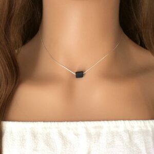 Elegant Black Tourmaline Necklace - Delicate and Chic Crystal Jewelry