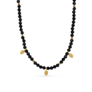 Black Tourmaline necklace [ENBM1424] | Black Tourmaline gold jewelry  | Healing Black Tourmaline jewelry | genuine Black Tourmaline