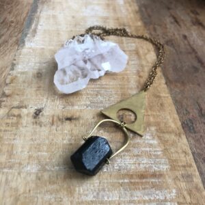 Large Black Tourmaline Necklace