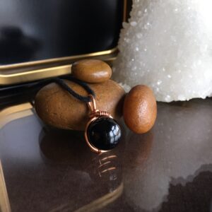 Minimalist Black Tourmaline Necklace: Energy Balancing Gift