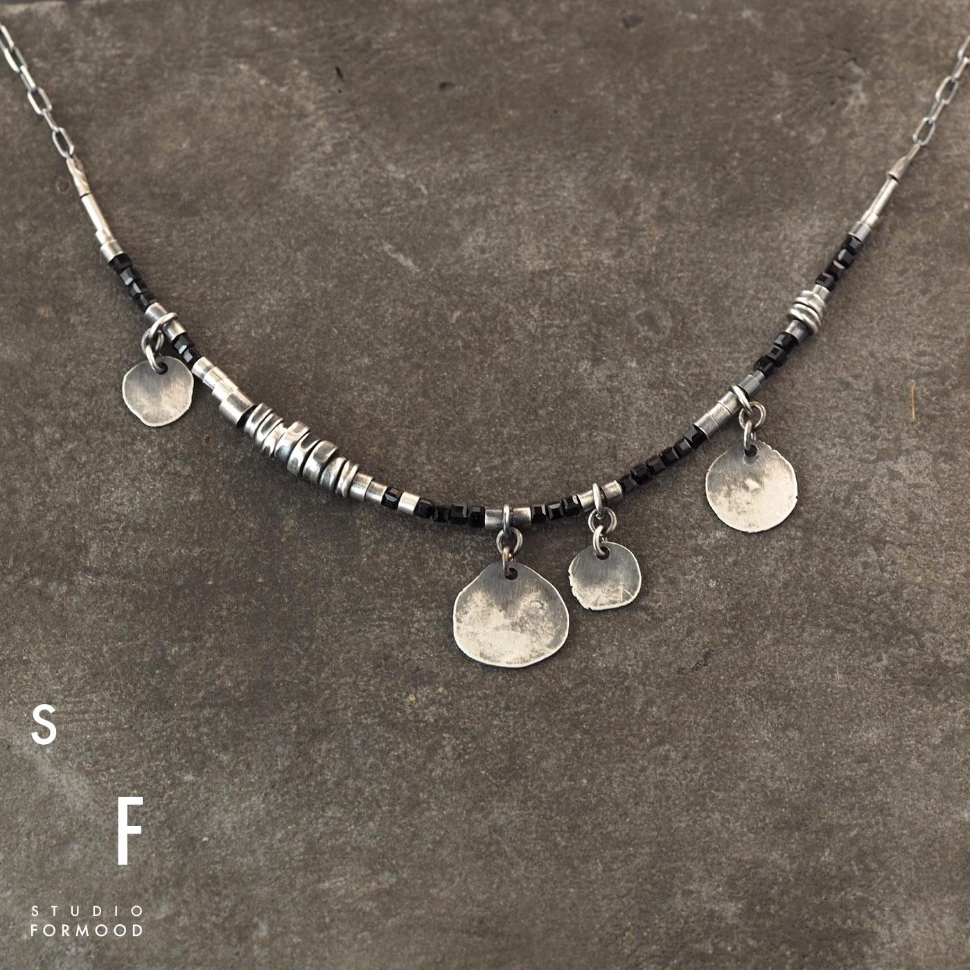 Black Tourmaline Necklace: Oxidized Sterling Silver, Delicate Handmade Jewelry Black Tourmaline Necklace: Oxidized Sterling Silver, Delicate Handmade Jewelry