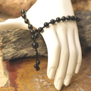 Black Tourmaline Pocket Mala • 27+1 • 8mm • Guardian and Protection Stone • Jewelry Men • Original Gift • All occasions  • 3595X