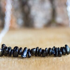 Black Tourmaline Necklace - Raw Stone Necklace - Empath Protection Necklace - Tourmaline Jewelry - October Birthstone - October Gift For Her