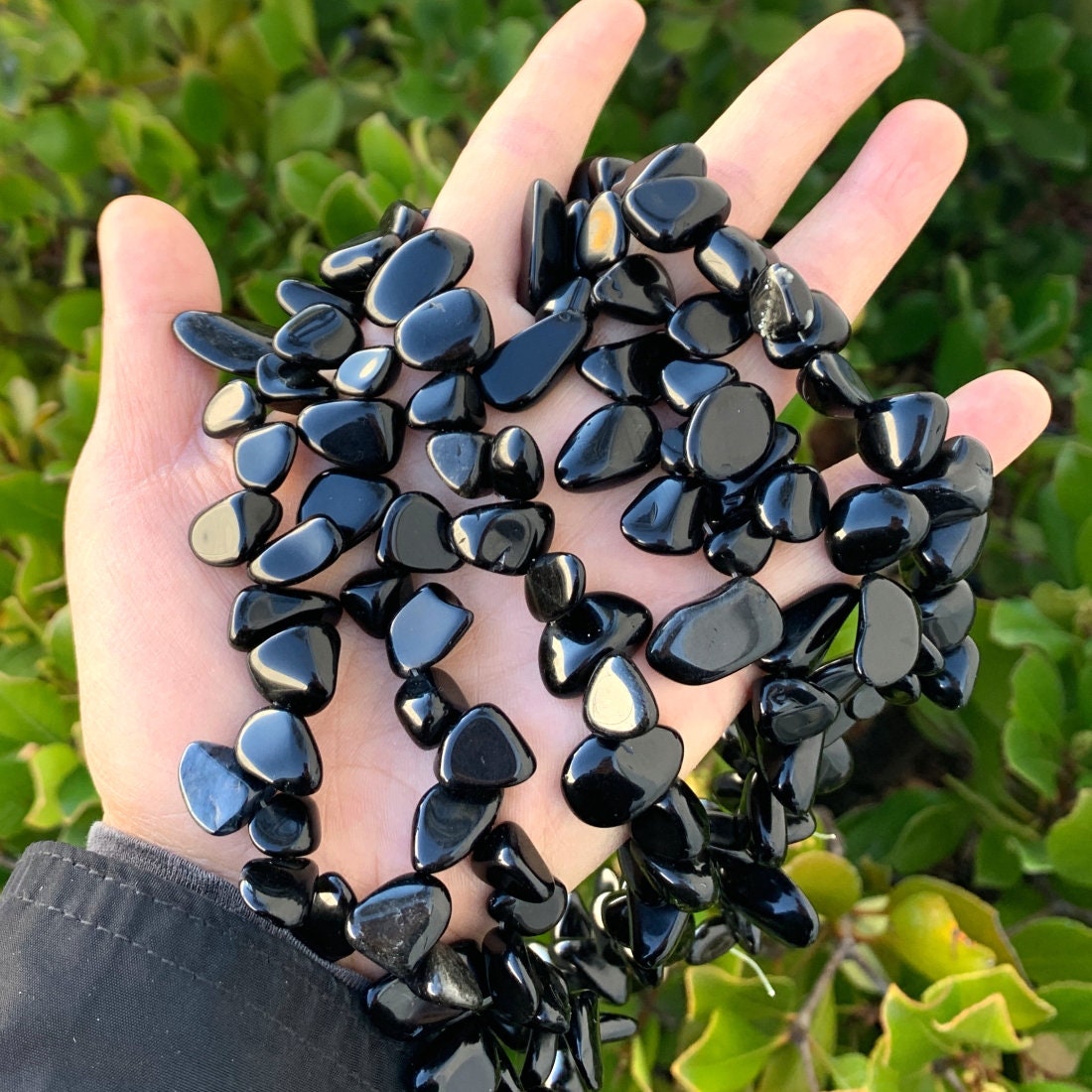 15 Inch Natural Black Tourmaline Healing Gemstone Free Form Teardrop Briolette 10-20mm Pendant Drop Beads For Earrings Jewelry Making