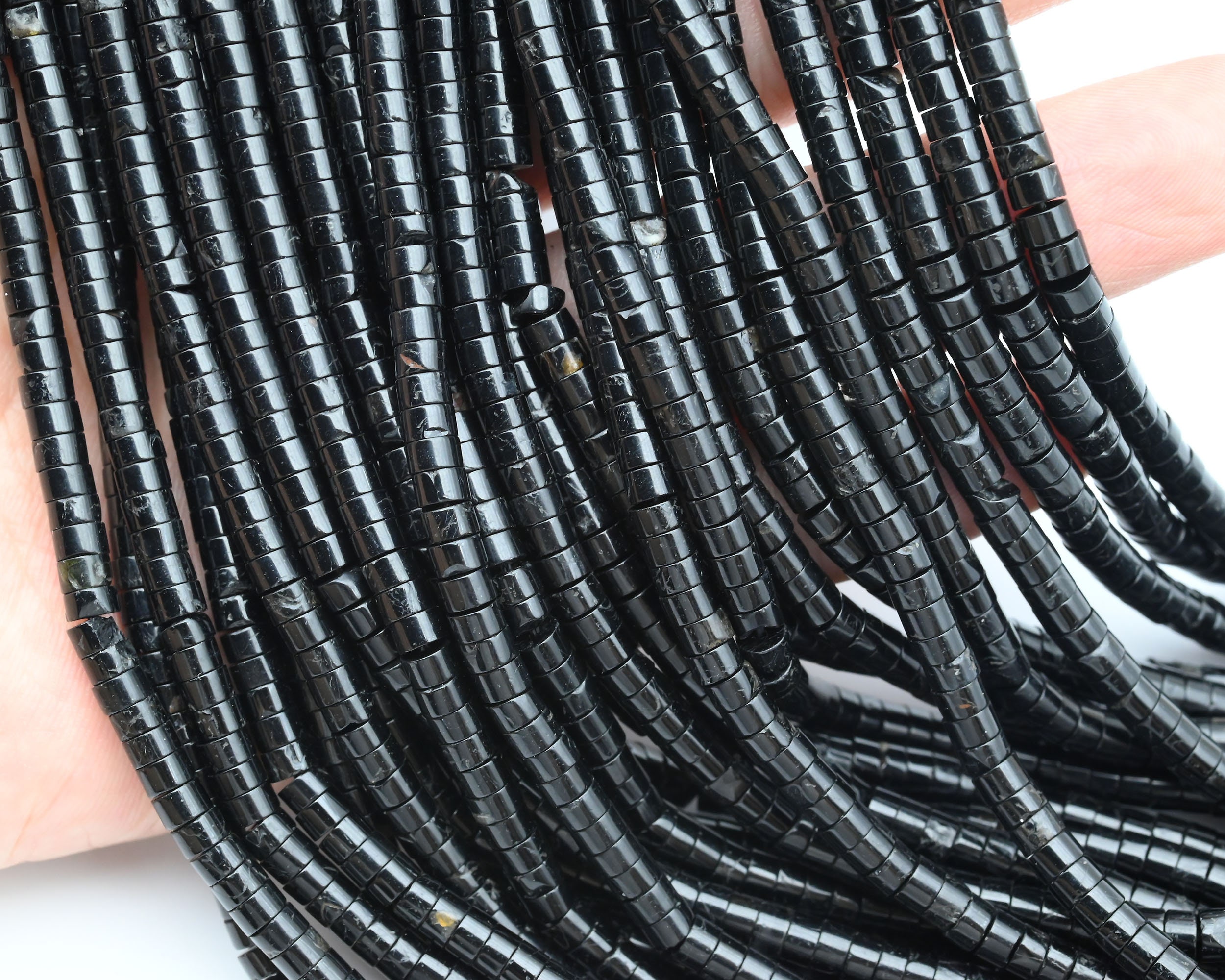 2x4/3x6mm Black Tourmaline Rondelle Beads,heishi Gemstone Beads,jewelry Making Beads,wholesale Loose Beads,for Bracelet Beads/necklace Beads 2x4/3x6mm Black Tourmaline Rondelle Beads,heishi Gemstone Beads,jewelry Making Beads,wholesale Loose Beads,for Bracelet Beads/necklace Beads