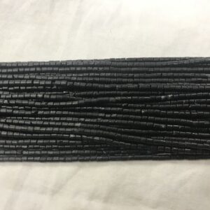 Genuine Black Tourmaline 2x2mm Heishi Natural Gemstone Tube Loose Beads 15 inch Jewelry Supply Bracelet Necklace Material Support Wholesale