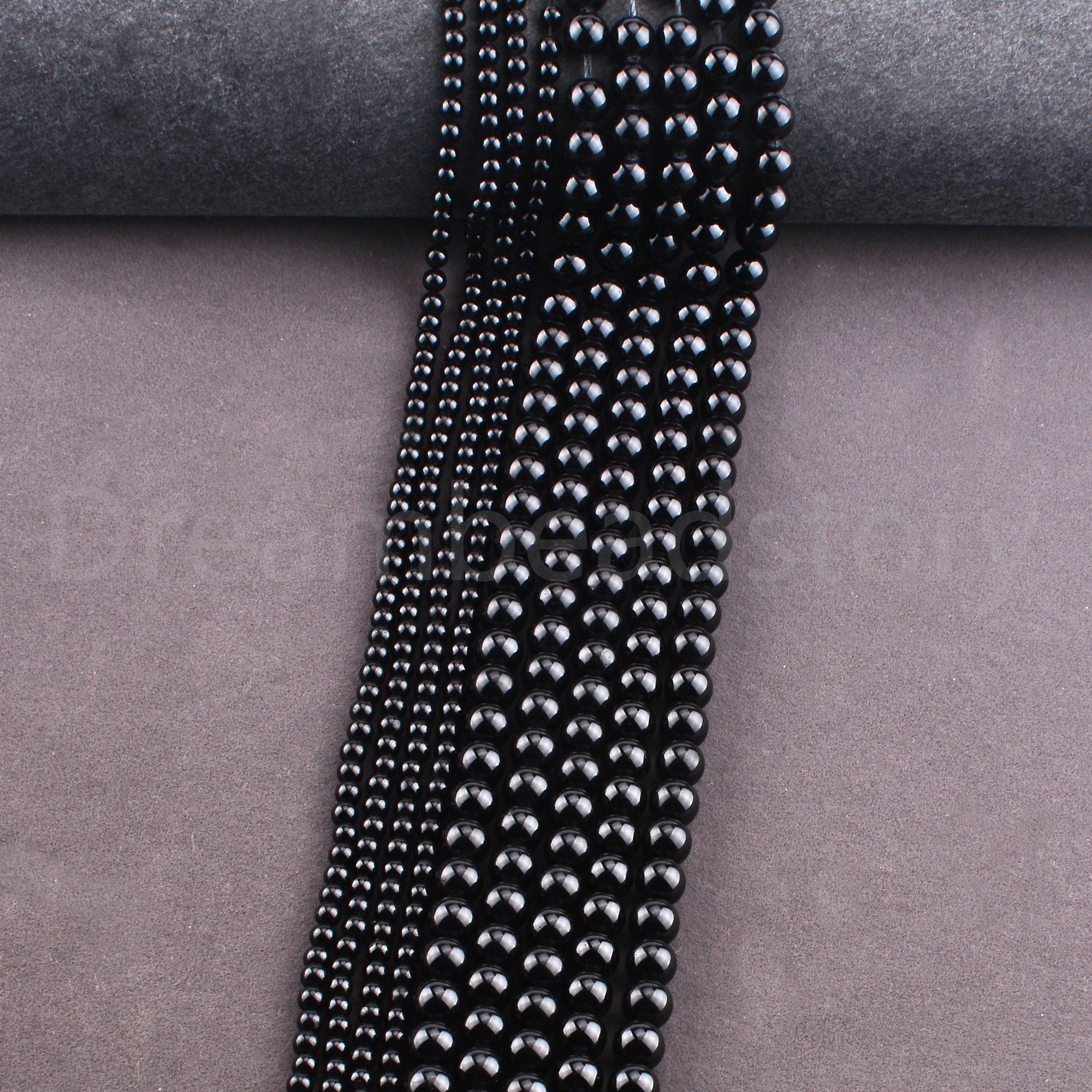 Natural Black Tourmaline Healing Gemstone Beads For Mala Yoga Jewelry Making Supplies Full Strand 4mm 6mm 8mm 10mm Beads