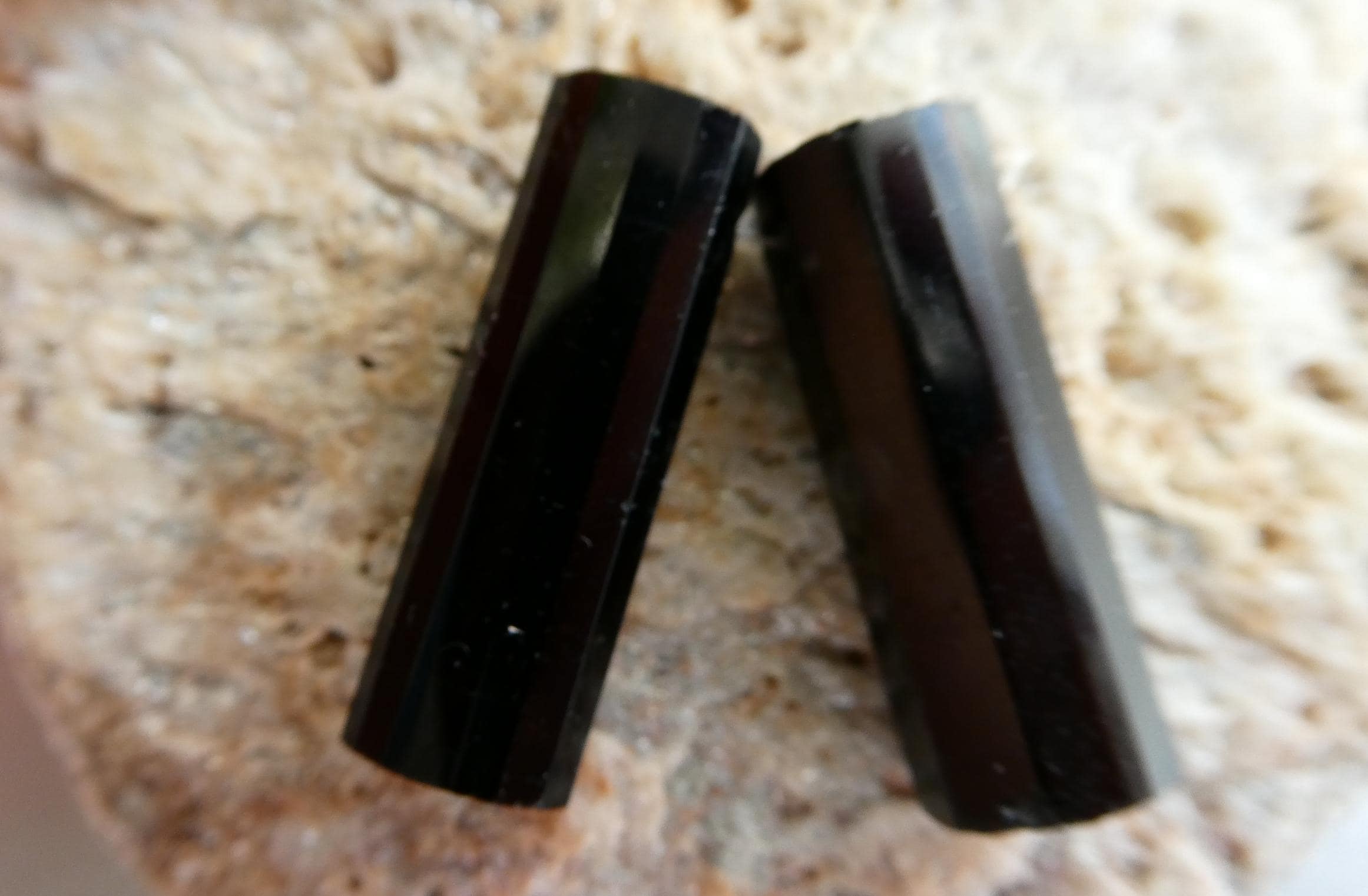 Black Tourmaline Tube 24mm Beads- 2 Pcs Cylinder Gemstone Matching -pendant Jewelry Making-craft Beads