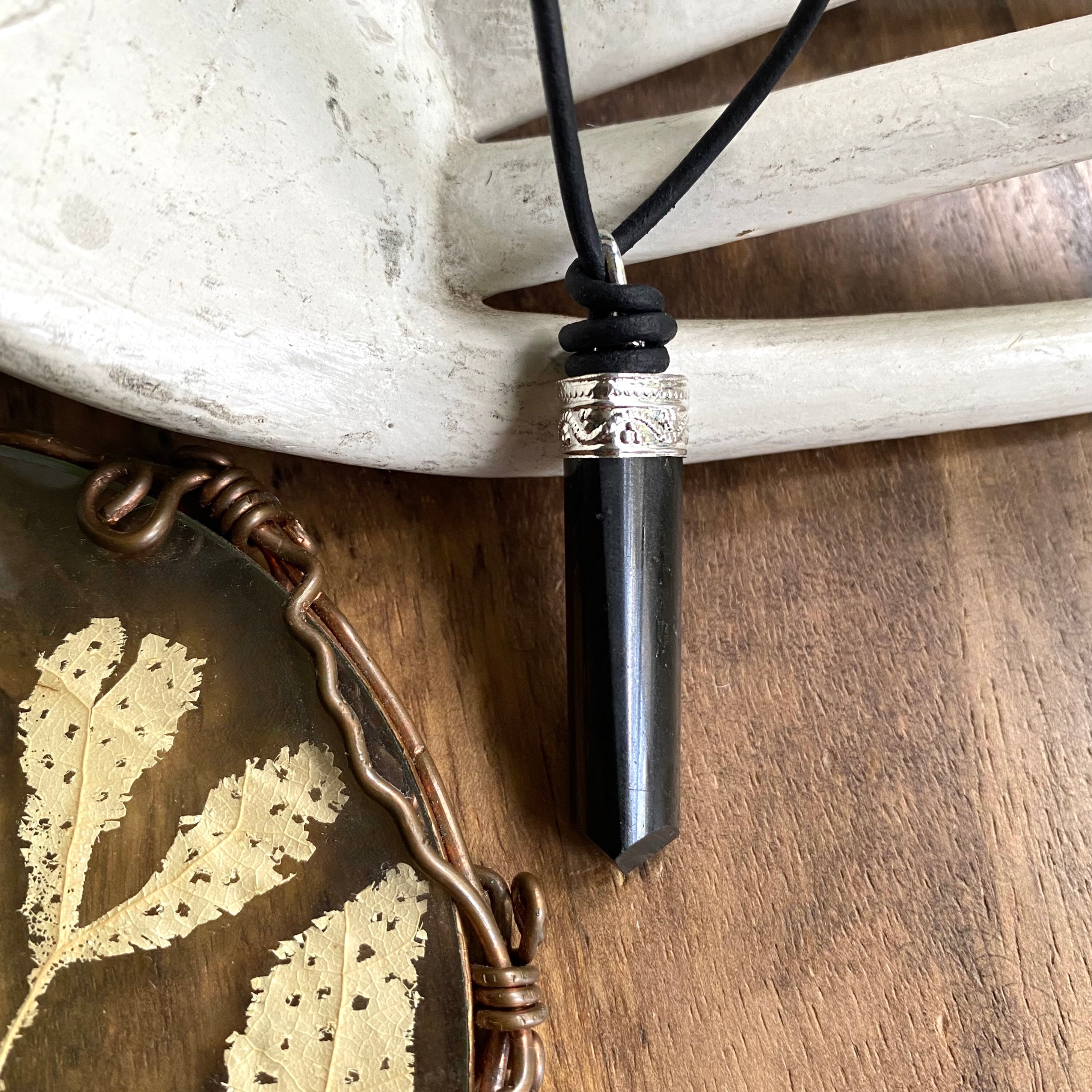 Black Tourmaline Pendant Necklace, Cord Pendant Necklace, Mens Leather Necklace, Man Necklace, Black Stone Cord Necklace, Mens Jewelry Black Tourmaline Pendant Necklace, Cord Pendant Necklace, Mens Leather Necklace, Man Necklace, Black Stone Cord Necklace, Mens Jewelry