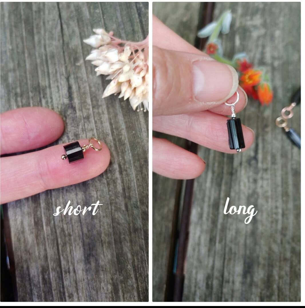 Raw Black Tourmaline Pendant.  Gold Filled Rose Gold Filled Or Sterling Silver Avail.  Black Tourmaline Pendant Necklace