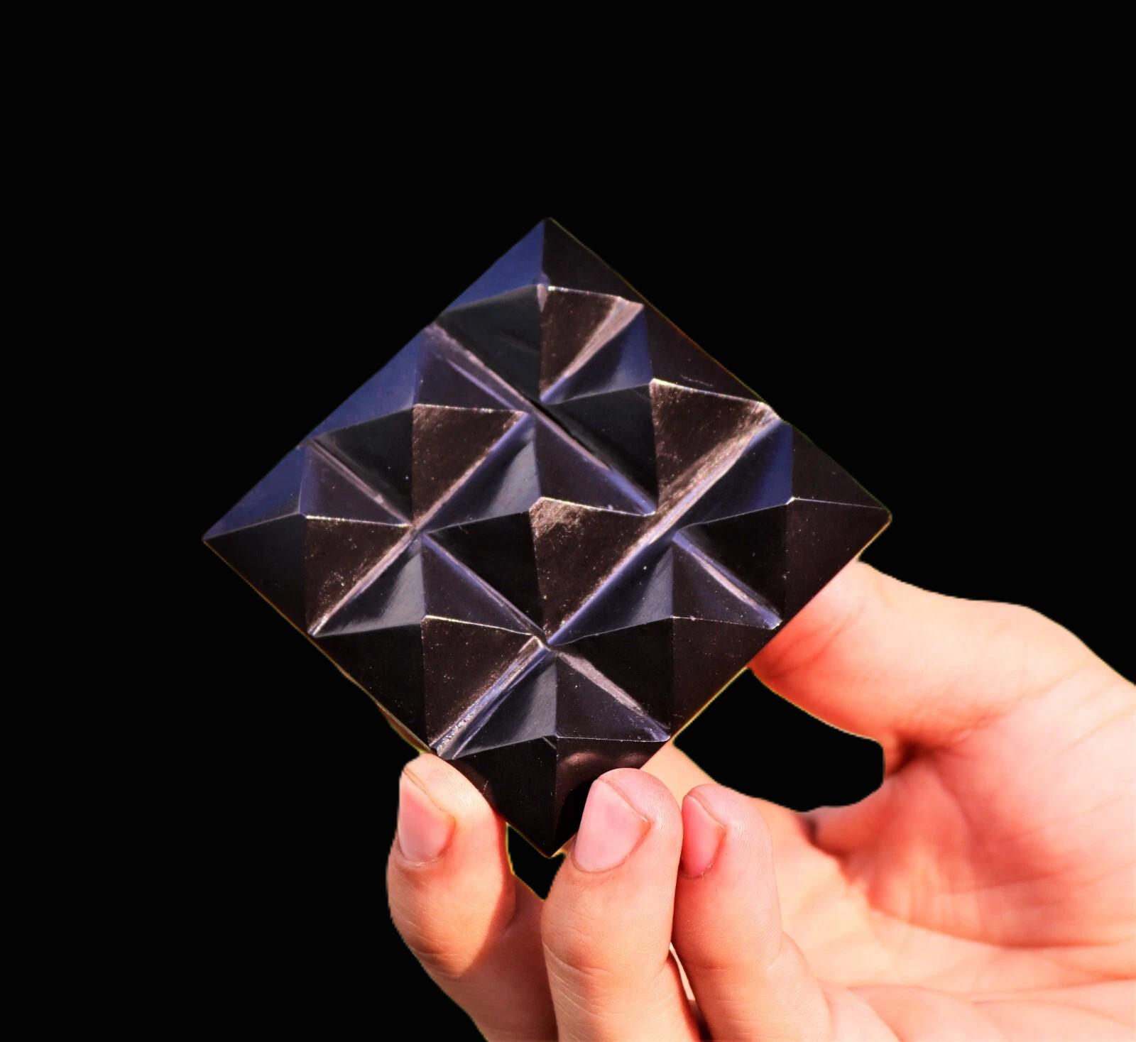 60mm Black Tourmaline 9 Points Pyramids : Vastu Energy Healing Crystal, Spiritual Decor