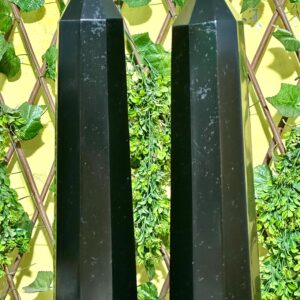 AAA+ Tallest Pair of Black Tourmaline Tower: Metaphysical Healing Stone, Home Decor Obelisk AAA+ Tallest Pair of Black Tourmaline Tower: Metaphysical Healing Stone, Home Decor Obelisk