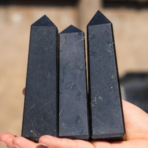 Black Tourmaline Crystal Tower: Faceted Schorl Obelisk, Healing Stone (130MM) Black Tourmaline Crystal Tower: Faceted Schorl Obelisk, Healing Stone (130MM)