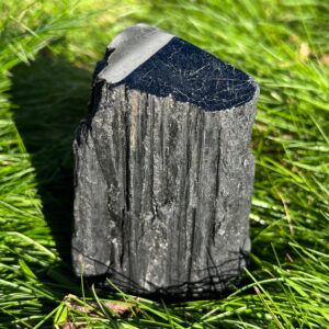 Black Tourmaline Crystal Tower: Large Point, Polished Top, Raw Sides (3.7") #4 Black Tourmaline Crystal Tower: Large Point, Polished Top, Raw Sides (3.7") #4