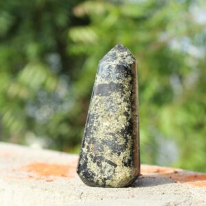 Natural Black Tourmaline Obelisk Tower: Reiki Healing Crystal, 4" Natural Black Tourmaline Obelisk Tower: Reiki Healing Crystal, 4"