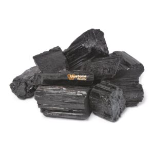 1/2LB Black Tourmaline  Lazuli Rough Stone Specimen Collection Pocket Worry Healing Crystal Reiki