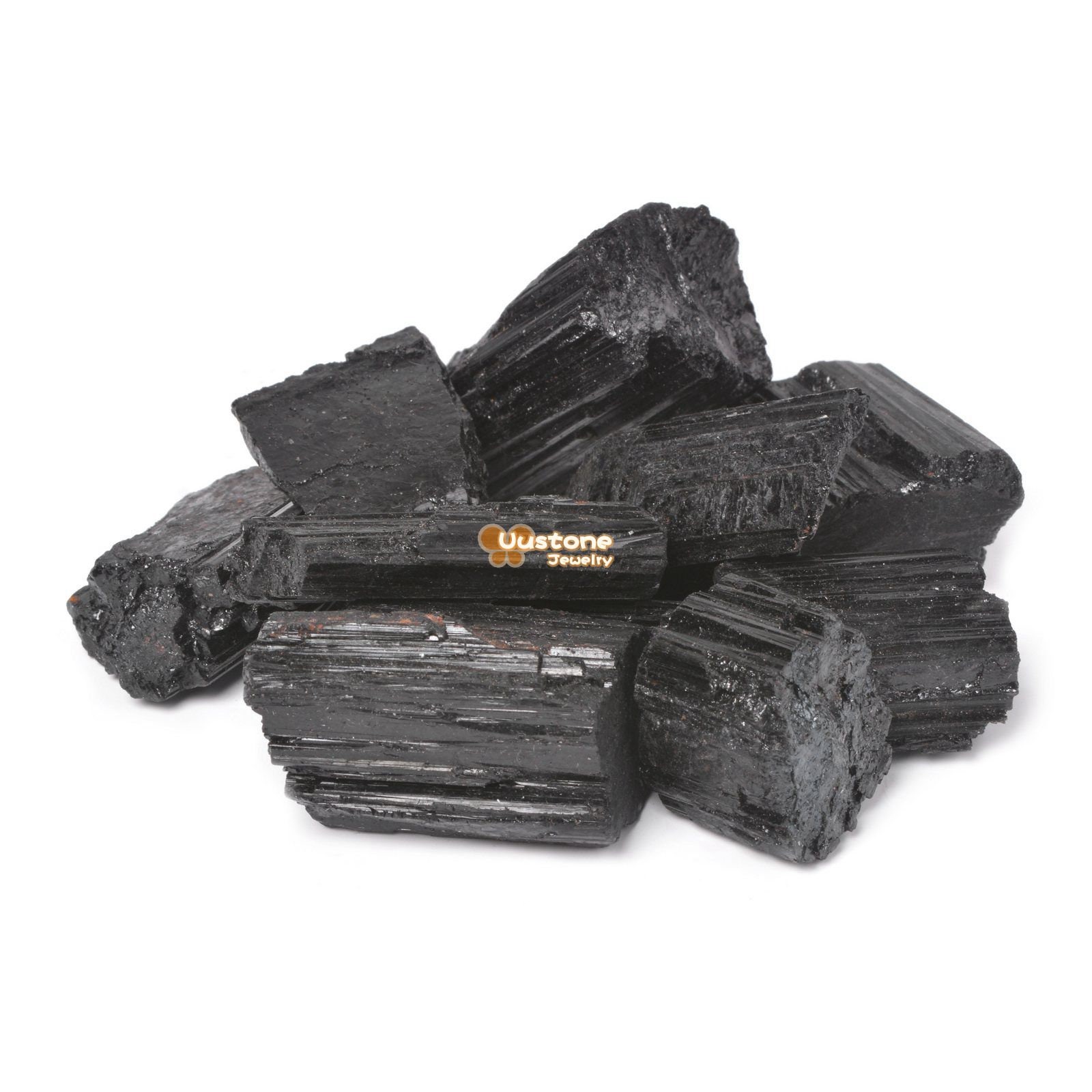 1/2lb Black Tourmaline  Lazuli Rough Stone Specimen Collection Pocket Worry Healing Crystal Reiki
