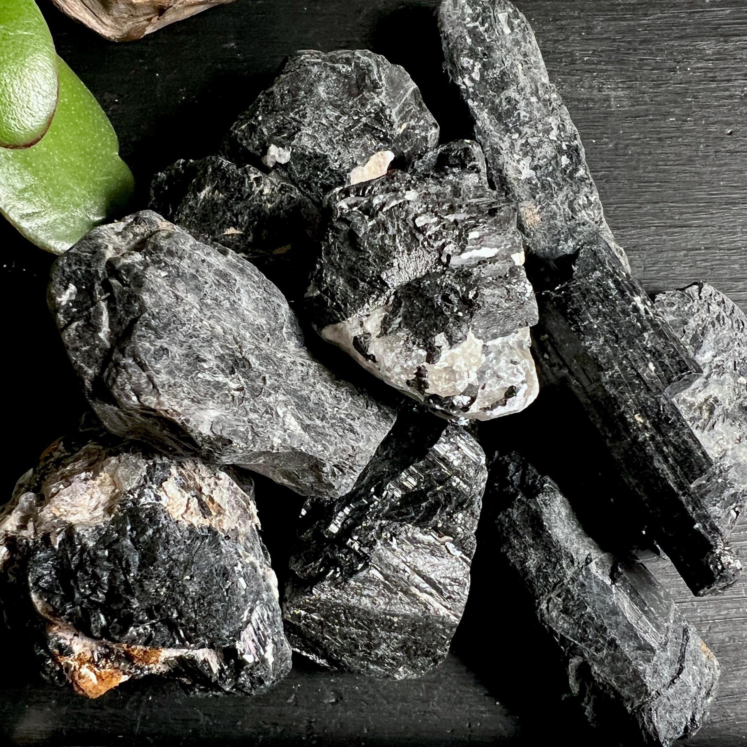 3.5oz/100g Raw Black Tourmaline Crystal Stones Bulk Offer
