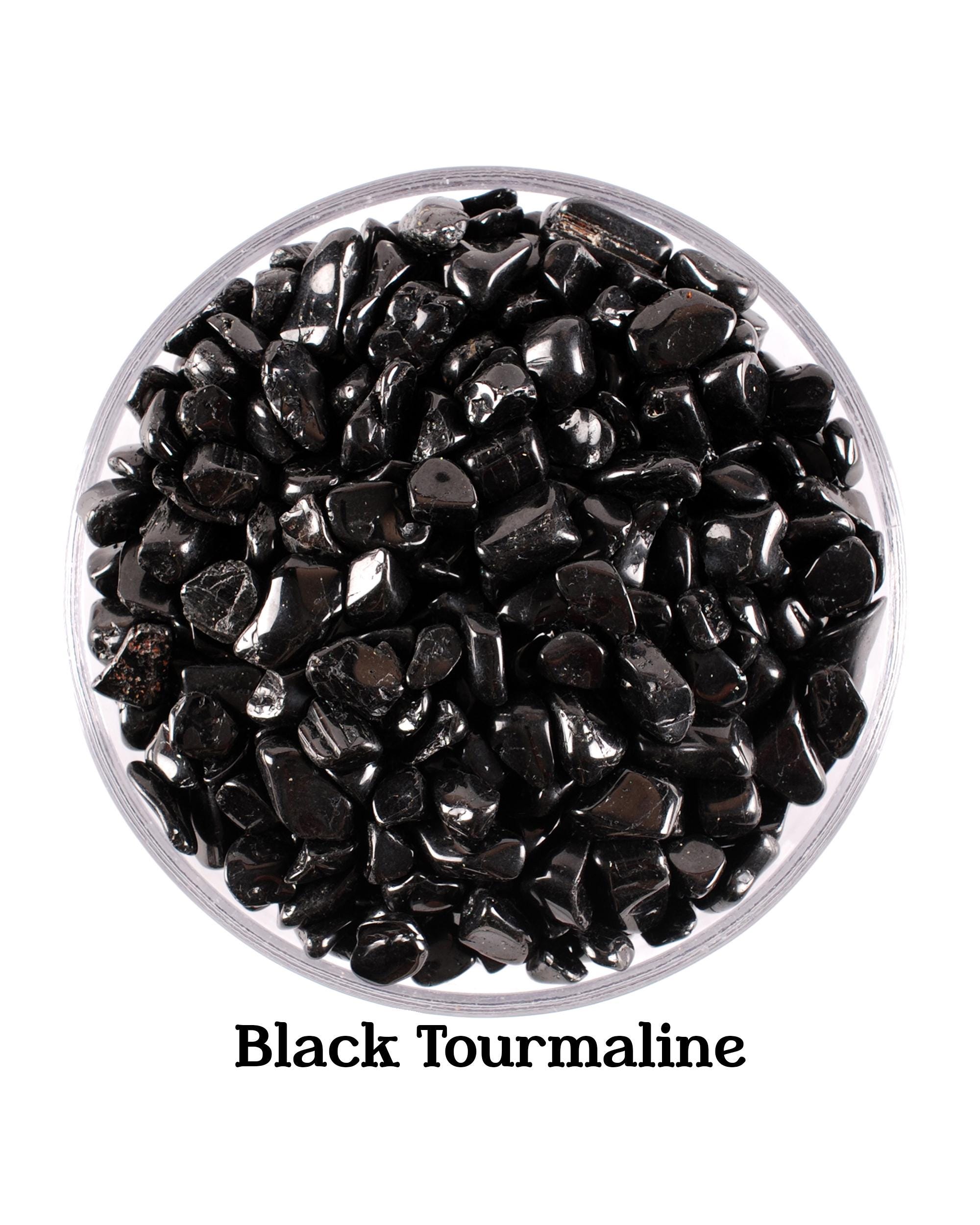 Black Tourmaline Chip Stones, Schorl Mini Crystals, Protection And Altar Ritual Gem