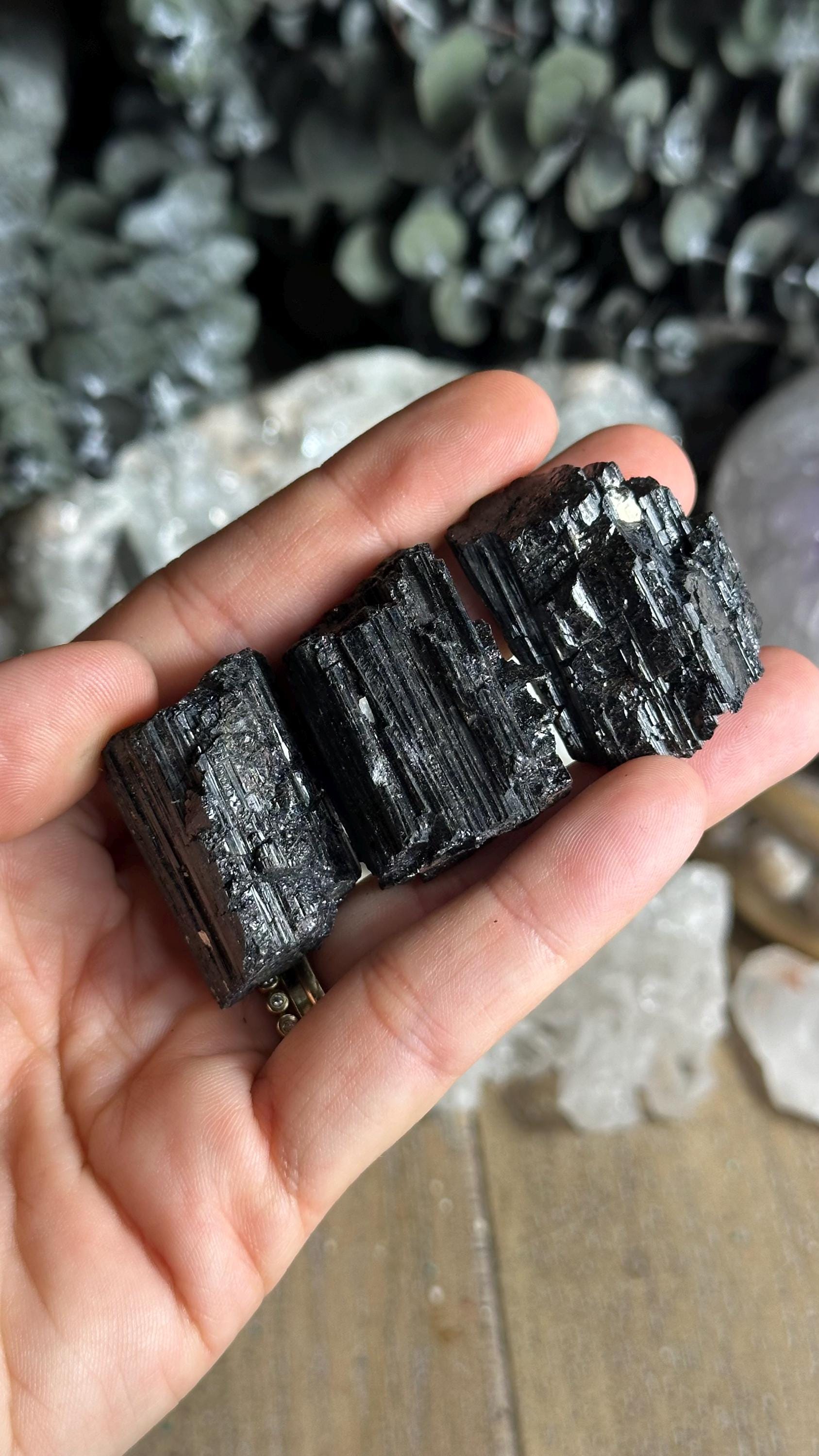 Raw Black Tourmaline Chunk, Schorl Crystal