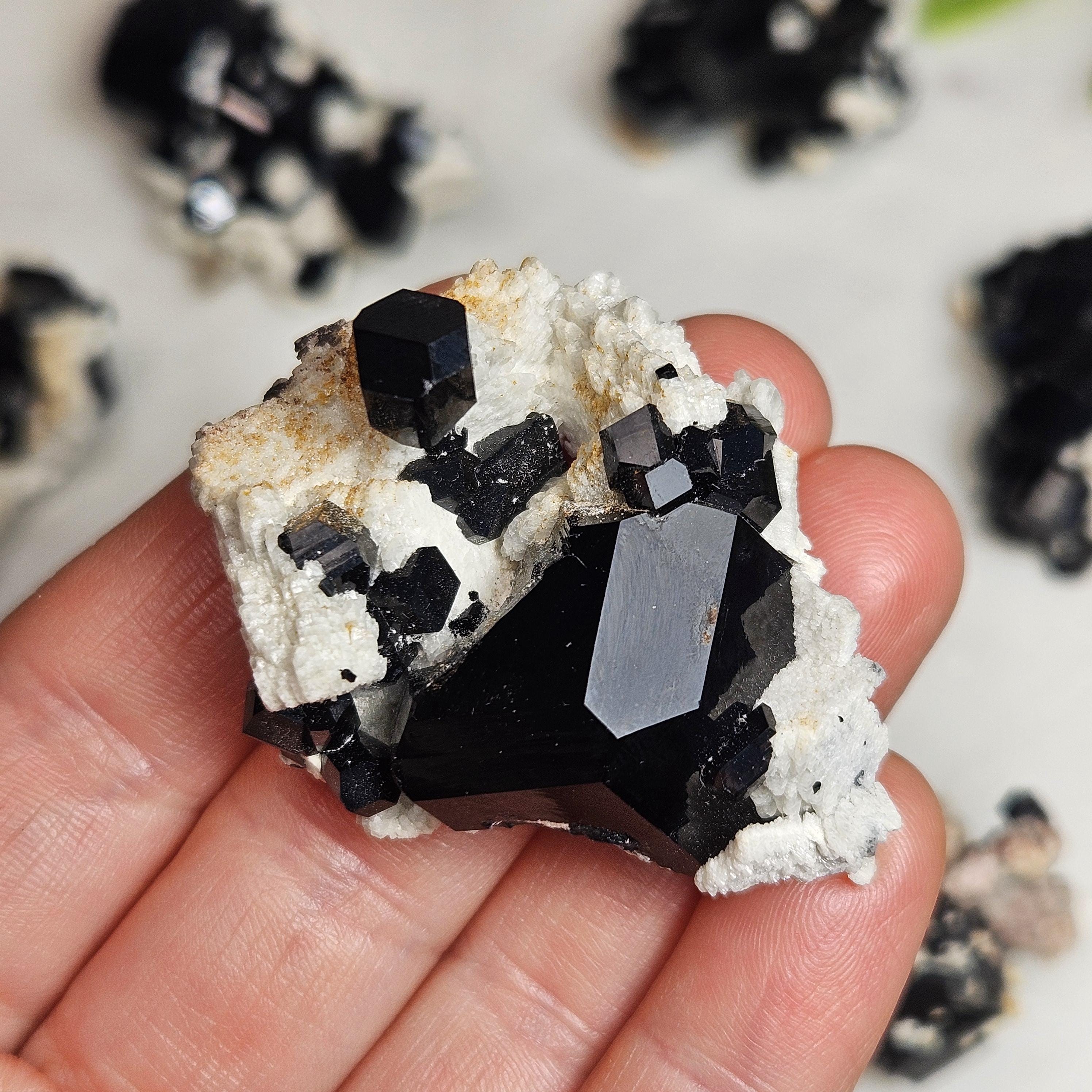 Black Tourmaline Cluster - Black Tourmaline Namibia - Erongo Black Tourmaline - Tourmaline Crystal - Black Tourmaline Crystal