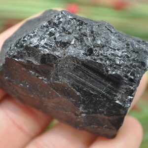 Black Tourmaline Crystal Chunk, Raw Tourmaline Stone, Protection, Healing