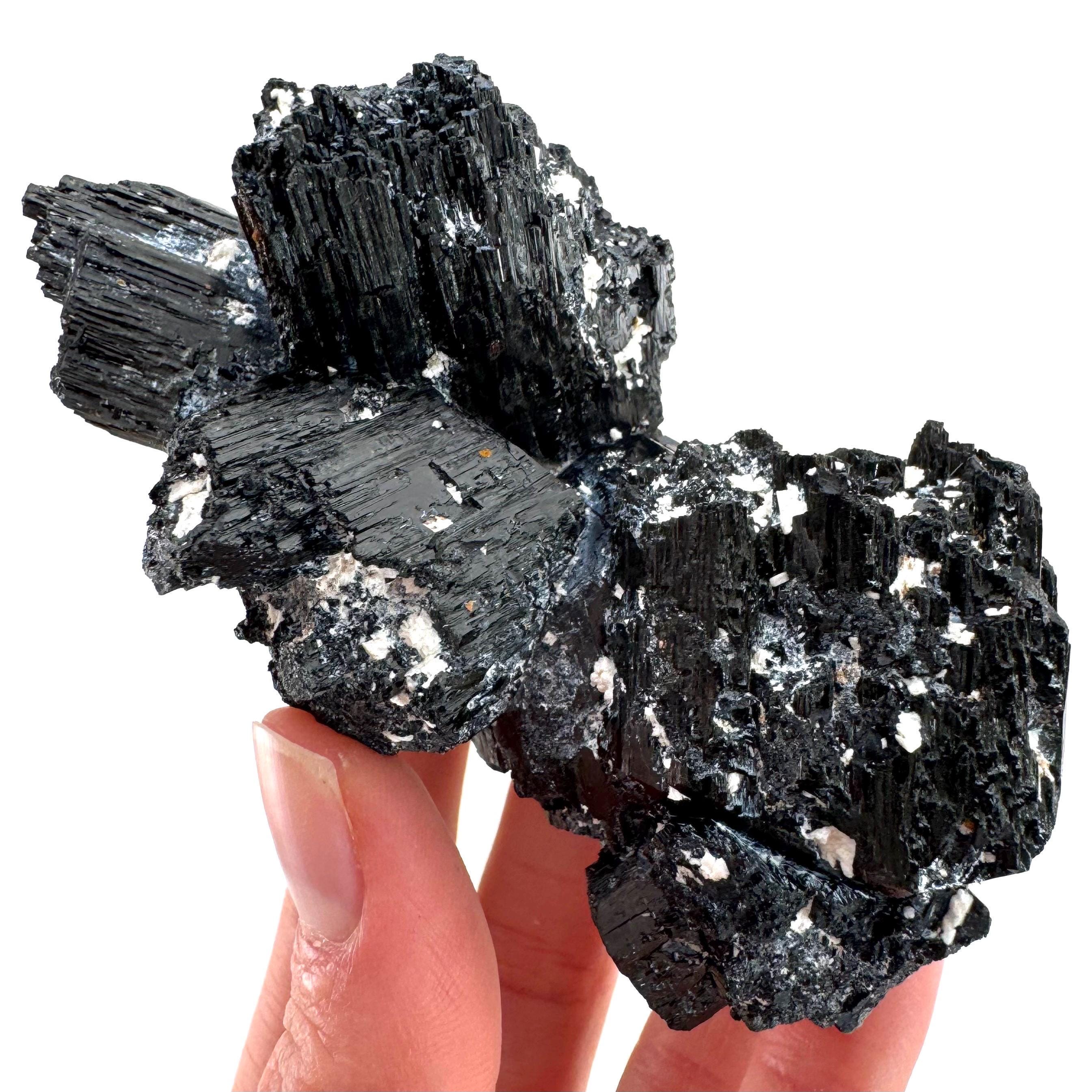 Raw Black Tourmaline Crystal Cluster | Namibia Protection Stone Raw Black Tourmaline Crystal Cluster | Namibia Protection Stone