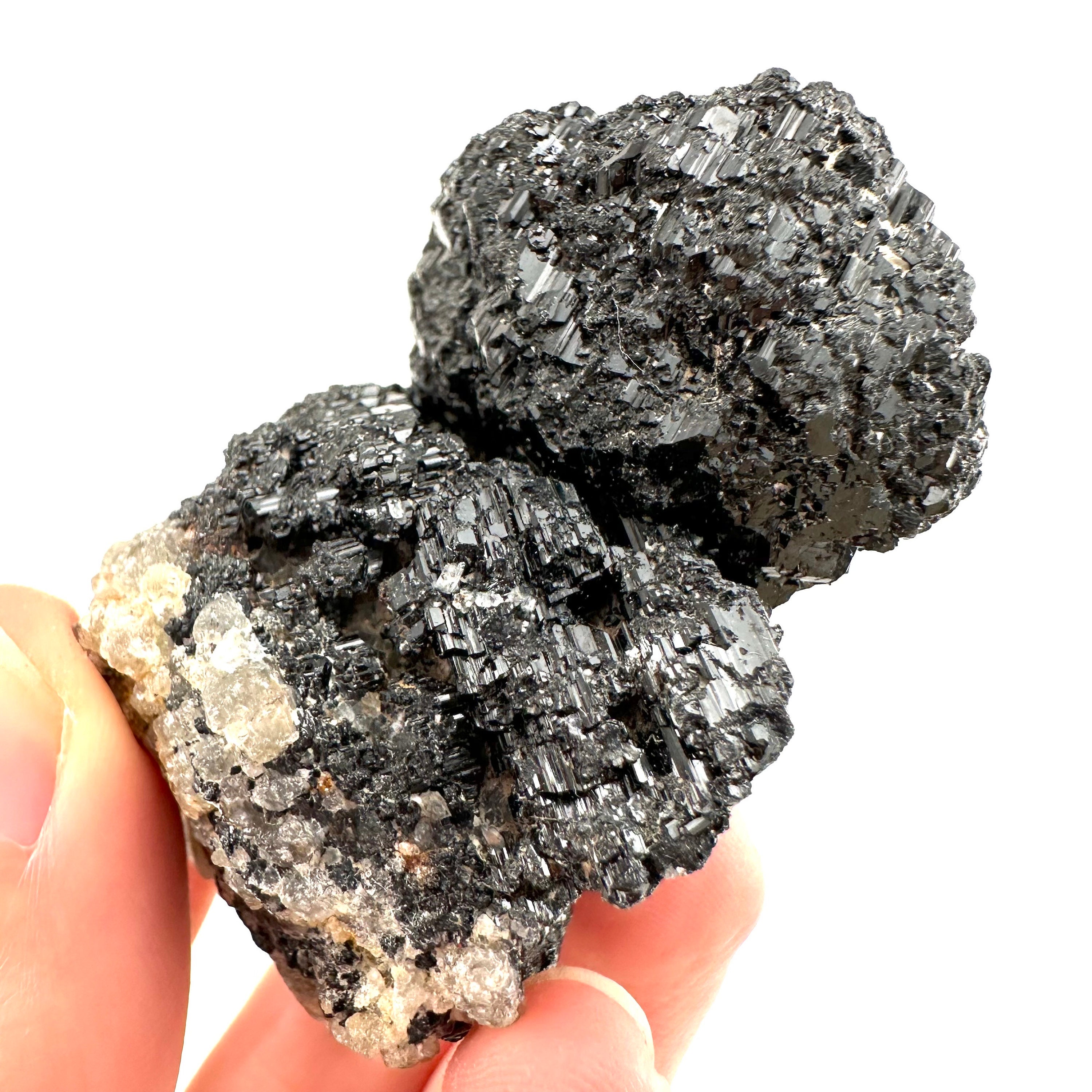 Raw Black Tourmaline Crystal Cluster | Namibia Protection Stone