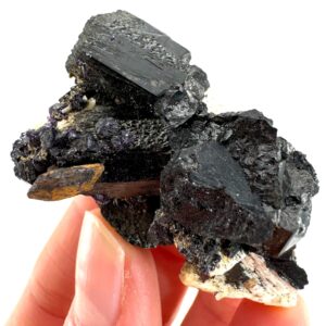 Raw Black Tourmaline Crystal Cluster | Namibia Protection Stone
