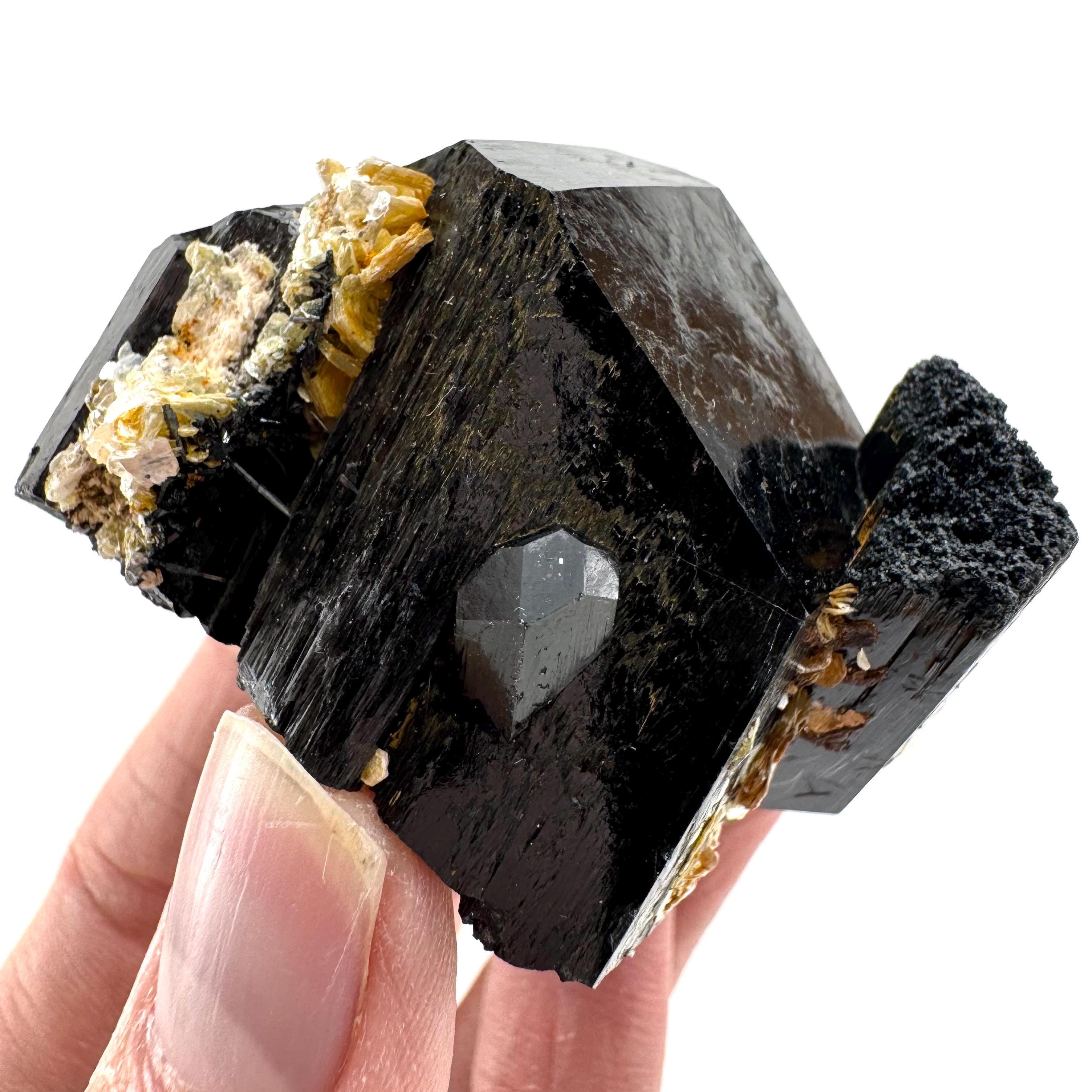 Black Tourmaline Crystal Cluster | Namibian Schorl Protection Stone
