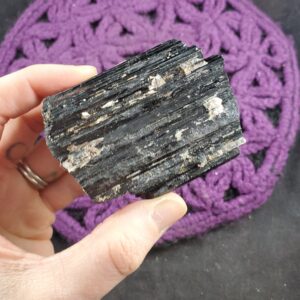 Black Tourmaline Crystal Stones Natural Crystals Rough Protection Schorl raw grounding haystack small