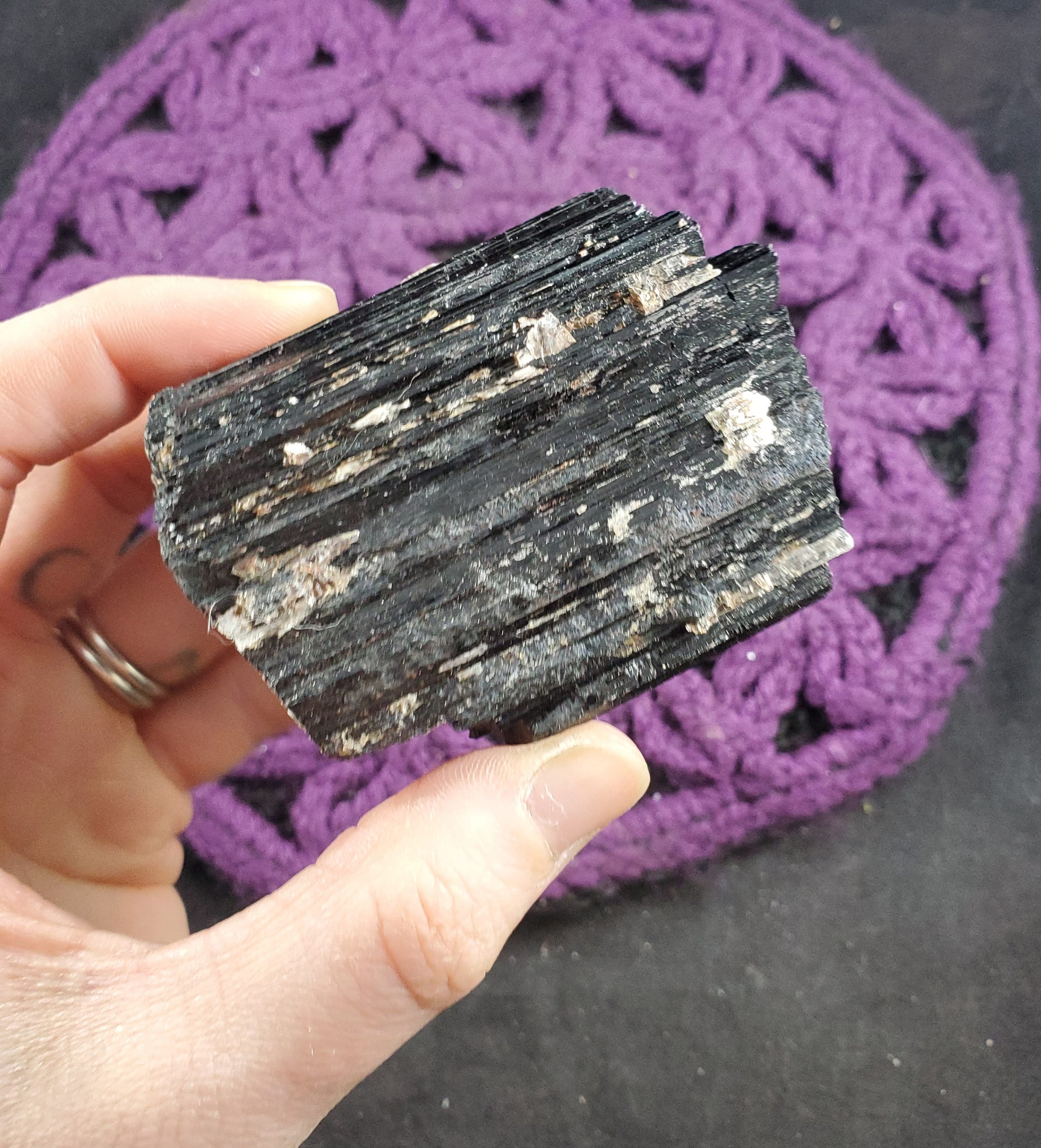 Black Tourmaline Crystal Stones Natural Crystals Rough Protection Schorl Raw Grounding Haystack Small