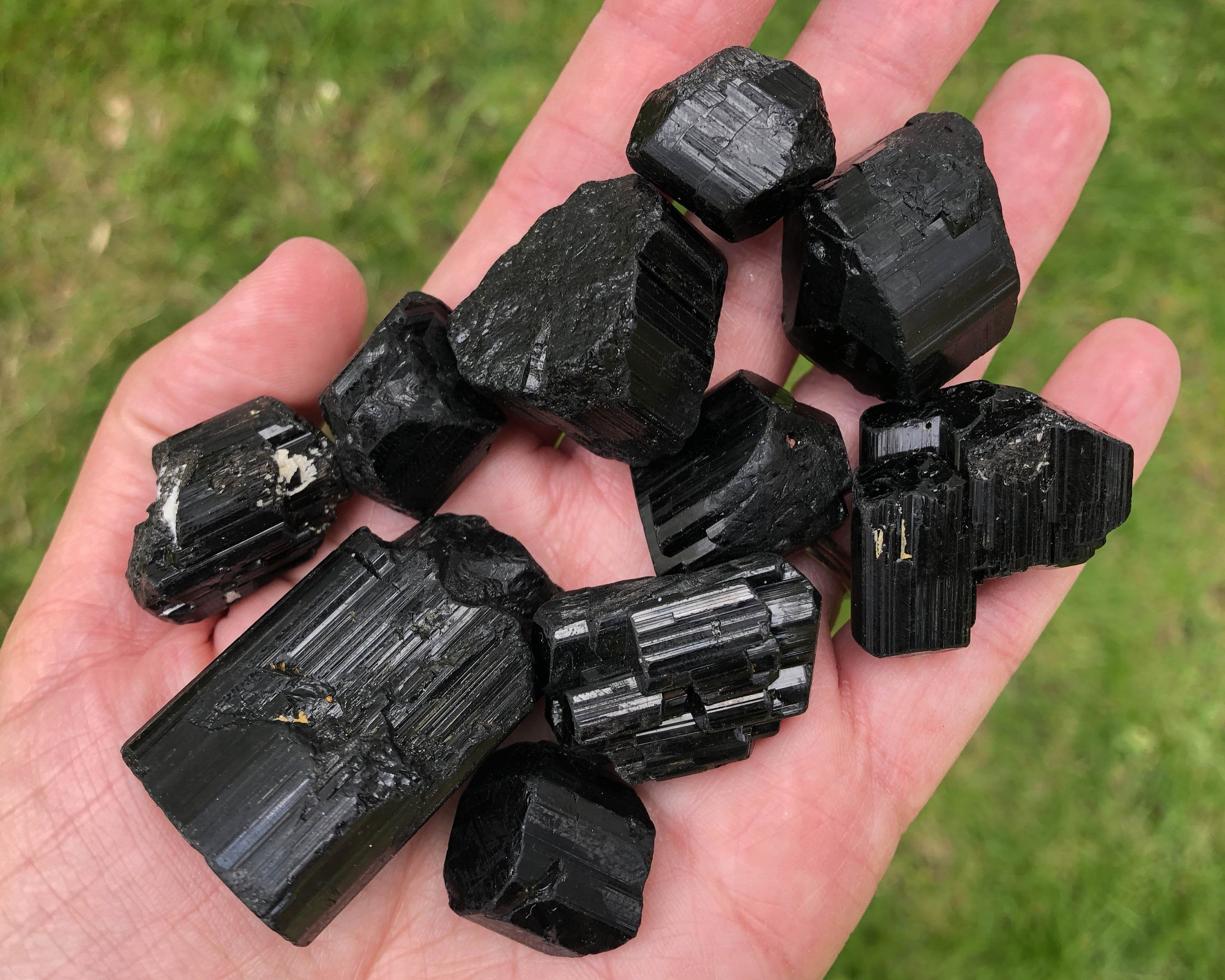 Raw Black Tourmaline Crystals, 150 Grams Lot, Bulk Stones For Jewelry, Grounding, Protection, Gifting
