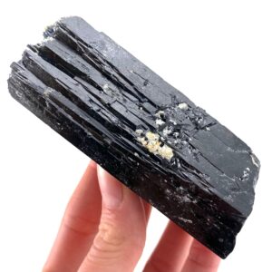 Erongo Black Tourmaline with Yellow Mica | Raw Schorl Crystal Cluster