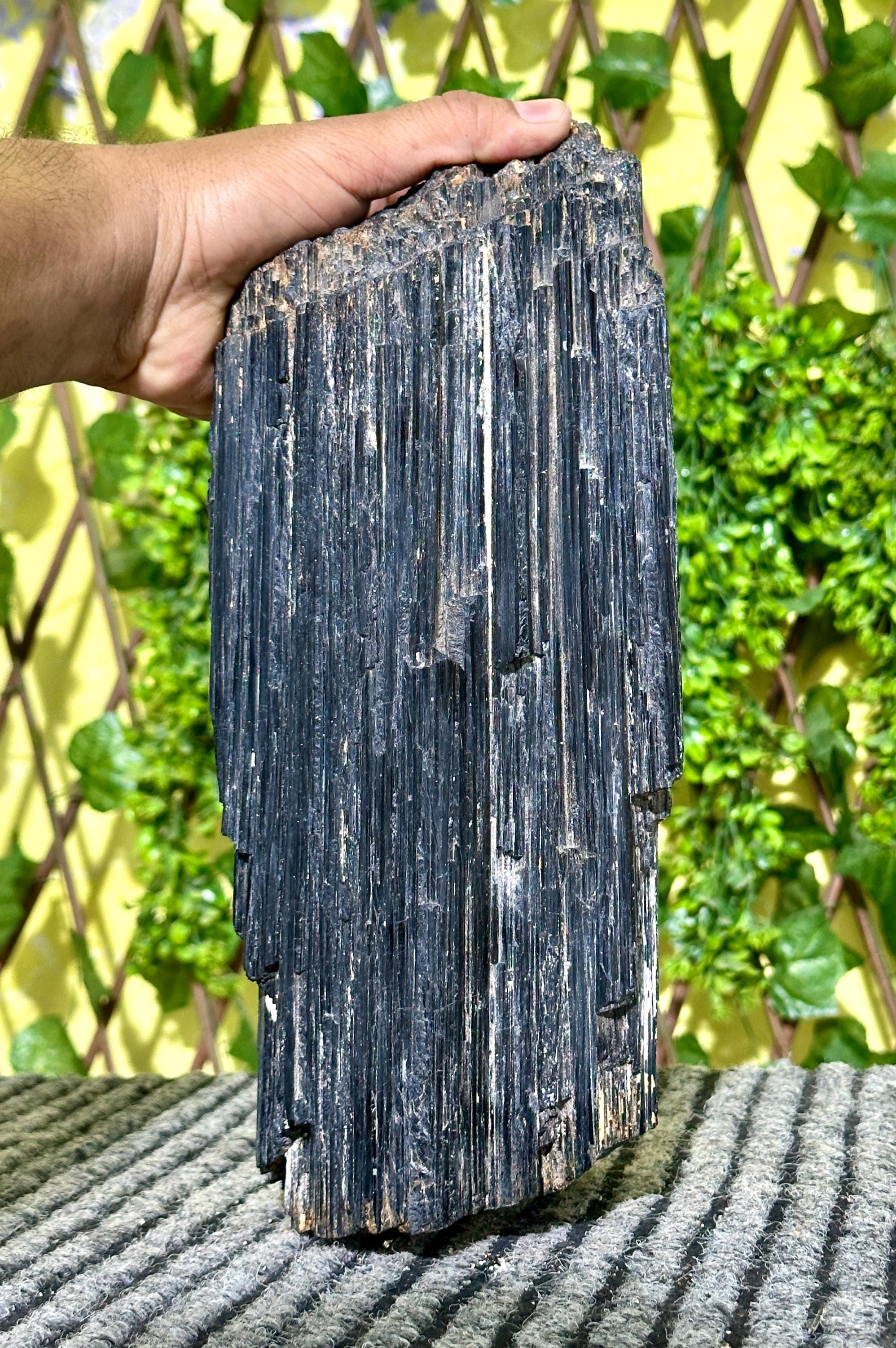 Large 300mm Black Tourmaline Rough: Raw Crystal Cluster