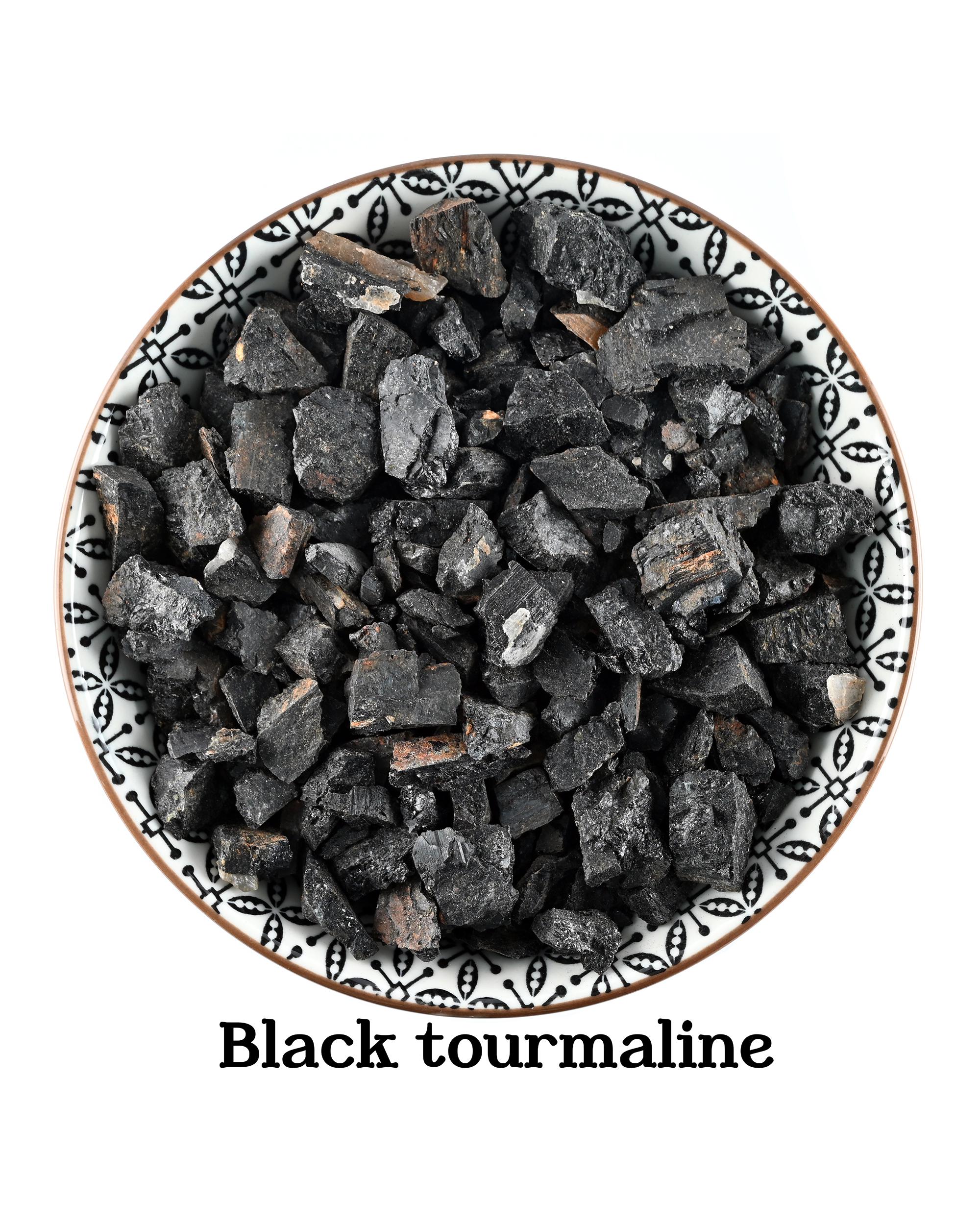 Black Tourmaline Raw Stones, Schorl Shield Crystal, Altar Ritual And Protection Gem