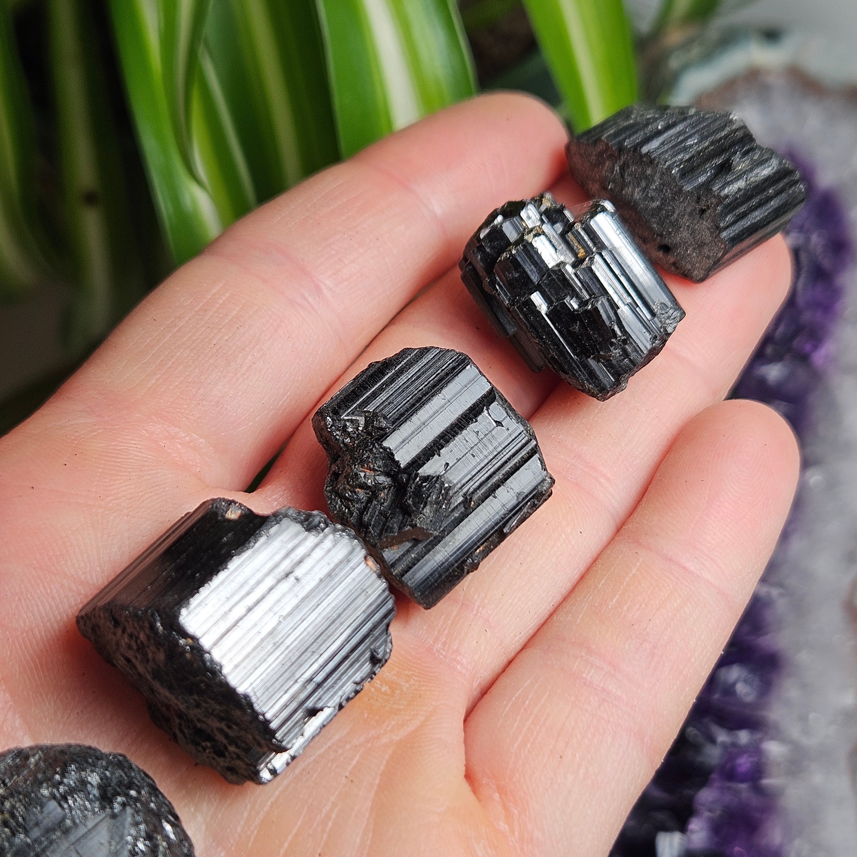 Natural Black Tourmaline Crystal, Raw Crystals (.5 To 1.5") - Black Tourmaline Stone - Tourmaline Crystal Natural Black Tourmaline Crystal, Raw Crystals (.5 To 1.5") - Black Tourmaline Stone - Tourmaline Crystal