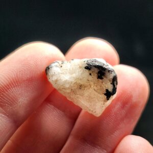 White Phenacite & Black Tourmaline Crystal 3.7g, Nigerian Phenakite With Black Tourmaline - Raw Phenacite Specimen