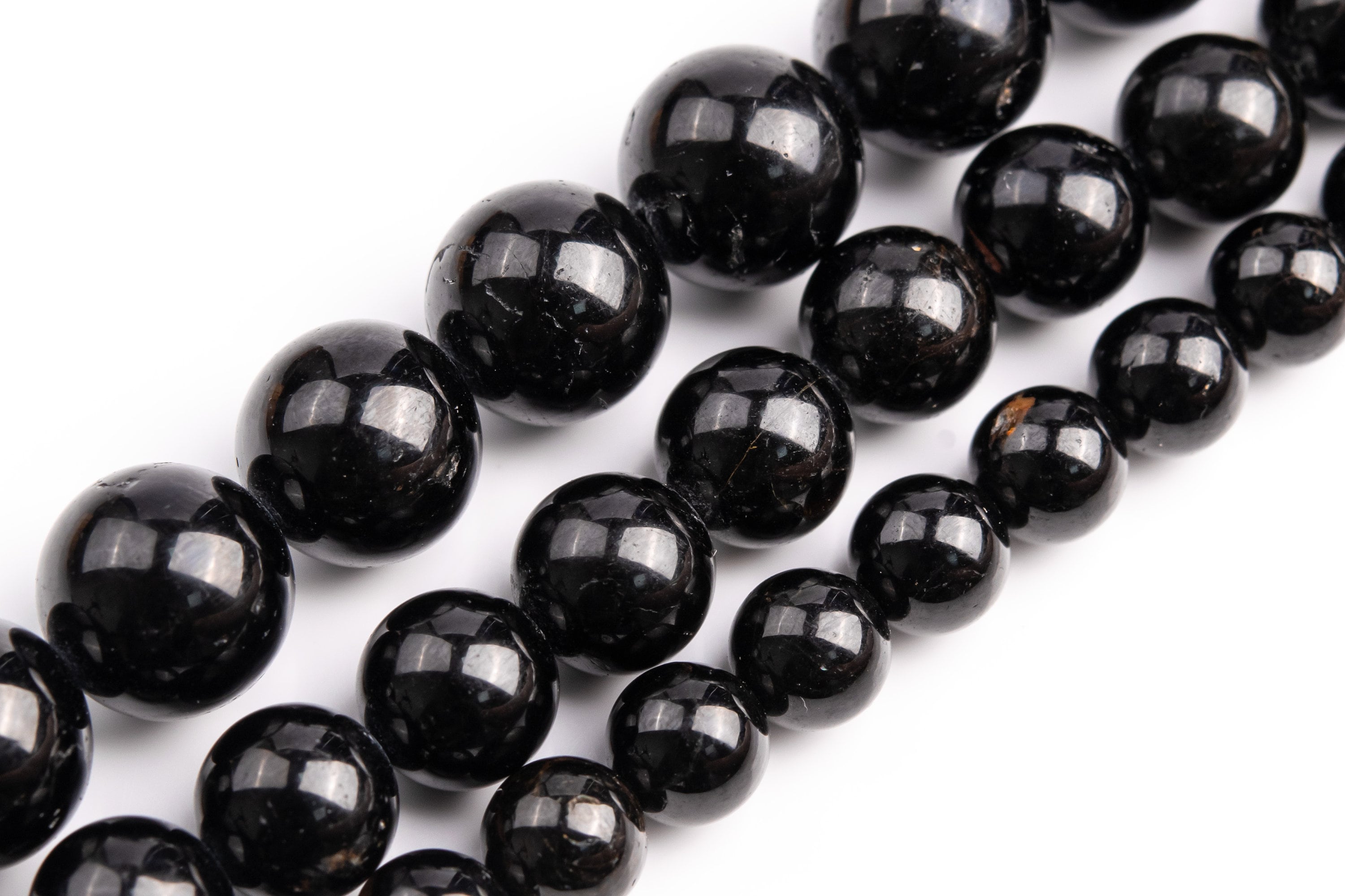 Black Tourmaline Beads Genuine Natural Grade Aa+ Gemstone Round Loose Beads 6mm 8mm 10mm Bulk Lot Options