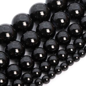 Black Tourmaline Beads Genuine Natural Brazil Grade Aaa Gemstone Round Loose Beads 2mm 4mm 6mm 8mm 10mm Bulk Lot Options