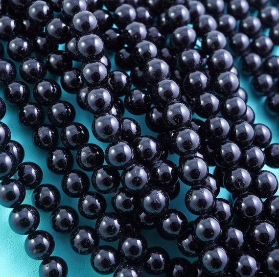 Black Tourmaline Beads (round)(smooth)(3mm)(4mm)(6mm)(8mm)(10mm)(12mm)(16"strand) Black Tourmaline Beads (round)(smooth)(3mm)(4mm)(6mm)(8mm)(10mm)(12mm)(16"strand)