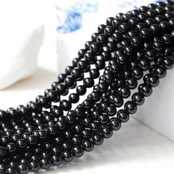 Natural Black Tourmaline Beads,natural Smooth And Round Tourmaline Beads,15 Inches One Starand Natural Black Tourmaline Beads,natural Smooth And Round Tourmaline Beads,15 Inches One Starand