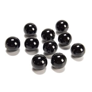 Natural Black Tourmaline Gemstone Grade A Round 15MM 16MM 17MM 18MM 19MM  Loose Beads 6 Beads (D677)