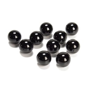 Natural Black Tourmaline Gemstone Grade AA Round 15MM 16MM 17MM 18MM 19MM  Loose Beads 6 Beads (D678)