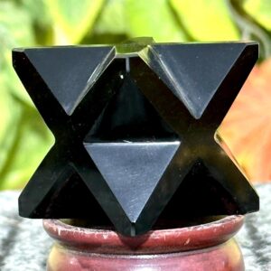 68MM Black Tourmaline Merkaba Star: Metaphysical Meditation Healing Star