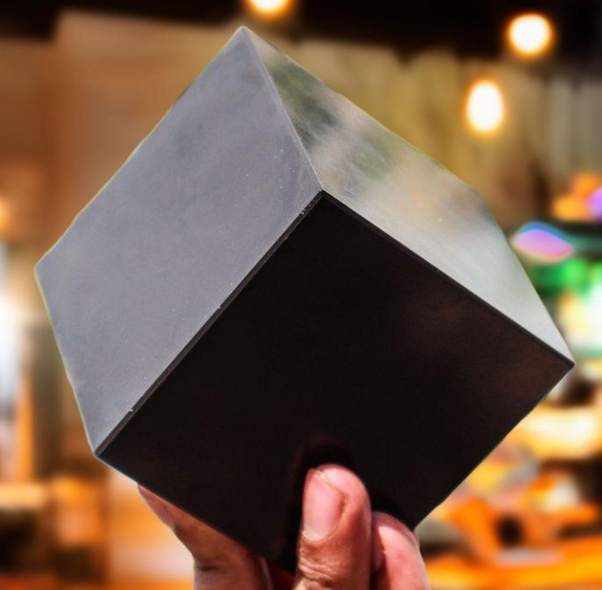 70mm Black Tourmaline Cube: Reiki Healing Crystal, Gothic Home Decor 70mm Black Tourmaline Cube: Reiki Healing Crystal, Gothic Home Decor