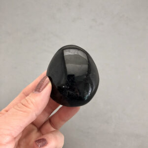 Black Tourmaline Crystal Stone Palm Stone (2") For Grounding, Centering, Earth Star Chakra, Empath Protection, Meditation, Metaphysical Work Black Tourmaline Crystal Stone Palm Stone (2") For Grounding, Centering, Earth Star Chakra, Empath Protection, Meditation, Metaphysical Work