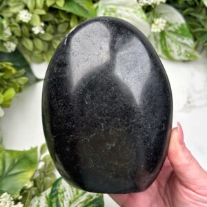 Black Tourmaline Freeform | 1190g | - #8 (polished Crystal Chunk, Root Chakra, Healing Stone, Grounding)