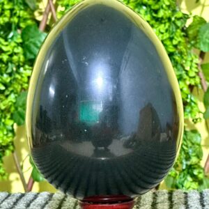 Huge Black Tourmaline Egg: 190MM Healing Crystal Decorative